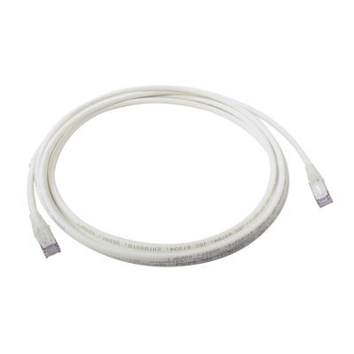 Patch Cord "Skinny" Cat6A Blindado S/FTP, 10ft, Diámetro Reducido 28 AWG, Color Blanco