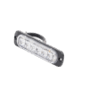 Luz Auxiliar de 6 LED, Azul, Bisel Negro, Lente Transparente