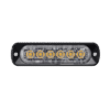 Luz Auxiliar de 6 LED, Azul, Bisel Negro, Lente Transparente