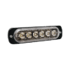 Luz Auxiliar de 6 LED, Azul, Bisel Negro, Lente Transparente