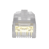 Plug RJ45 Cat6A, Para Cable UTP de Calibre 23-24 AWG, Chapado en Oro de 50 micras, Paquete de 100 piezas