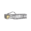 Plug RJ45 Cat6A, Para Cable UTP de Calibre 23-24 AWG, Chapado en Oro de 50 micras, Paquete de 100 piezas