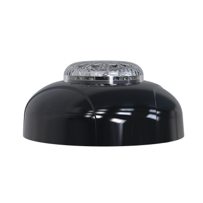 Estrobo Oculto de 12 LED, Brida negra, 12 Vcd, Rojo/Azul, Lente transparente