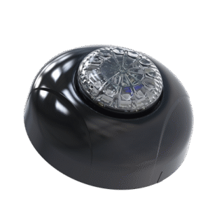 Estrobo Oculto de 12 LED, Brida negra, 12 Vcd, Rojo/Azul, Lente transparente