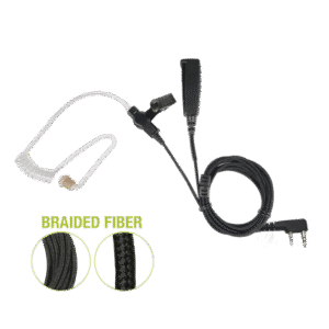 Micrófono De Solapa de 2 Cables Fibra Trenzada Serie SPM2300BF Con Conector KENWOOD de 2 Pines