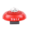Bocina con Lámpara Estroboscópica, Montaje en Techo, Color Rojo, Nuevo Diseño Moderno y Elegante y Menor Consumo de Corriente