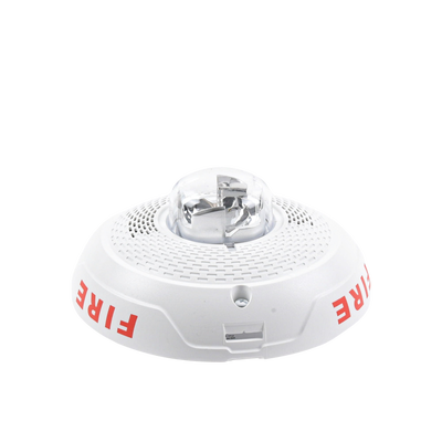 Bocina con Lámpara Estroboscópica, Montaje en Techo, Color Blanco, Nuevo Diseño Moderno y Elegante y Menor Consumo de Corriente