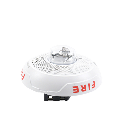 Bocina con Lámpara Estroboscópica, Montaje en Techo, Color Blanco, Nuevo Diseño Moderno y Elegante y Menor Consumo de Corriente