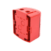 Bocina con Lámpara Estroboscópica para Exterior, con Configuración Estroboscópica Seleccionable, Color Rojo