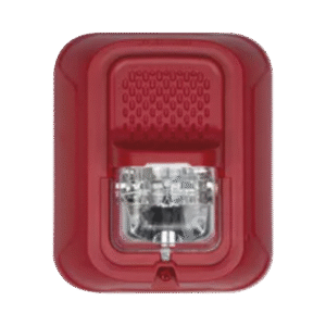 Bocina estrobo para pared color rojo , sin etiquetas