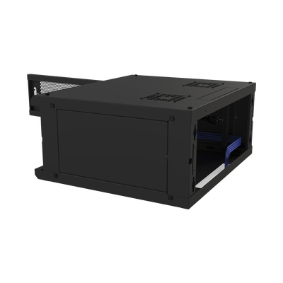 Gabinete de Pared Fijo, Con 4 Unidades de Rack, de 19 in, Fabricado en Acero, Puerta Perforada.