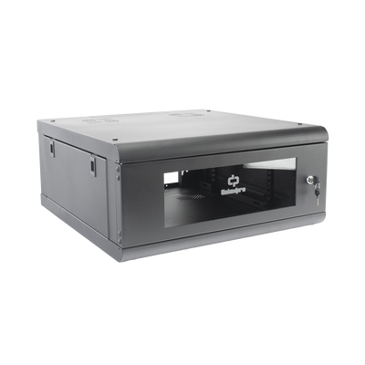 Gabinete de Pared con Puerta de Cristal Templado, 635mm de Profundidad, 4U Rack de 19'', Acero Reforzado