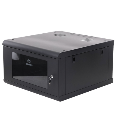 Gabinete de Pared con Puerta de Cristal Templado, 635 mm de Profundidad, 6U Rack de 19'', Acero Reforzado