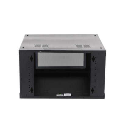 Gabinete de Pared con Puerta de Cristal Templado, 635 mm de Profundidad, 6U Rack de 19'', Acero Reforzado