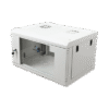 Gabinete de Pared de 6U con Puerta de Cristal Templado, 455 mm de Profundidad Total, Rack de 19'', Acero Reforzado Color Blanco