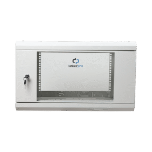 Gabinete de Pared de 6U con Puerta de Cristal Templado, 455 mm de Profundidad Total, Rack de 19'', Acero Reforzado Color Blanco