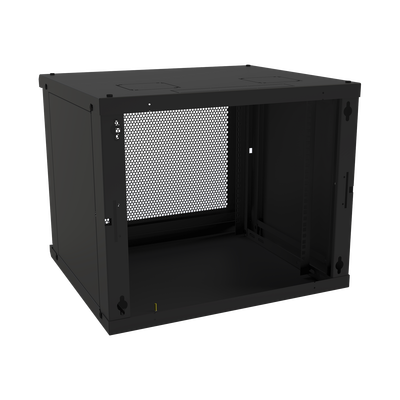 Gabinete de Pared Fijo, Puerta Perforada, con Rack de 19in, 9 Unidades de Rack