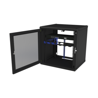 Gabinete de Pared Fijo, Puerta Perforada, Rack 19in, de 12 Unidades de Rack