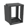 Gabinete para Montaje en Pared, Puerta de Cristal Templado, Cuerpo Fijo con Rack 19" de 16 Unidades