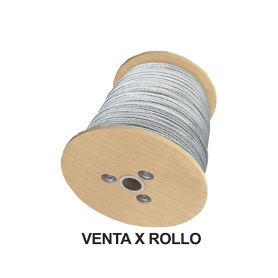 Cable de Retenida de 3/8" de Acero Galvanizado 7 Hilos (Venta por Metro).