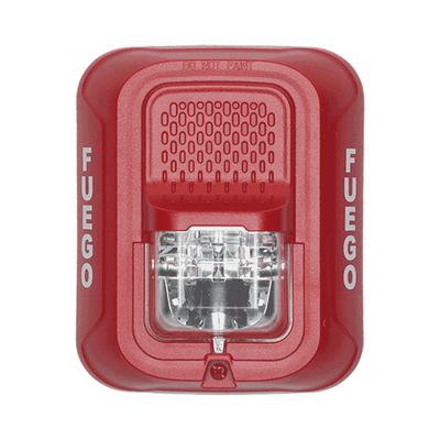 Lámpara Estroboscópica para Montaje en Pared, Color Rojo, Nivel de Candelas Seleccionable, Nuevo Diseño Moderno y Elegante y Menor Consumo de Corriente