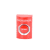 Botón de Emergencia, Texto en Español, Color Rojo, Acción Mantenida, Girar para Restablecer y LED Multicolor