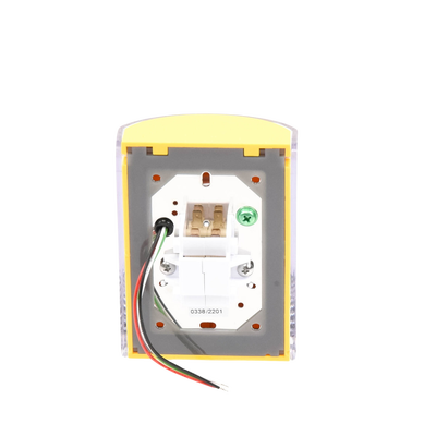 Botón de Apagado de Emergencia, Texto en Español, Tapa Protectora de Policarbonato Súper Resistente, Restablecimiento con Llave