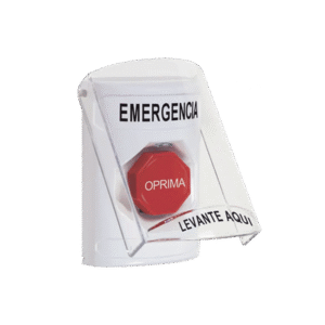 Botón Multipropósito, Color Blanco, De Superficie, Con Tapa De Policarbonato, Con Bocina Pre Alarma, Para Interior, Llave Para Restablecer, Texto De Emergencia, Español Botón Multipropósito, Color Blanco, De Superficie, Con Tapa De Policarbonato, Con Bocina Pre Alarma, Para Interior, Llave Para Restablecer, Texto De Emergencia, Español