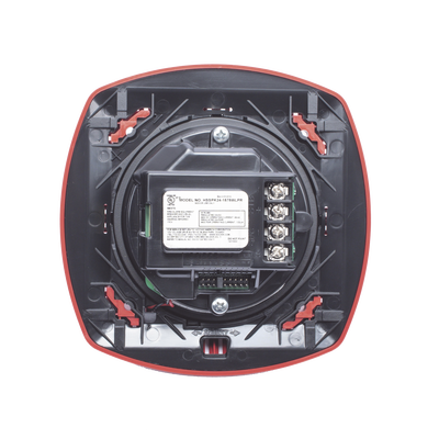 Bocina con estrobo para pared color roja