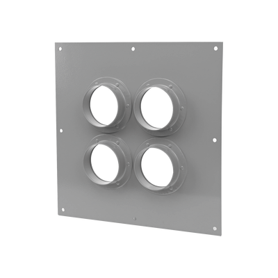 Placa Pasamuros Con Capacidad de 4 Botas de 4" Placa Pasamuros Con Capacidad de 4 Botas de 4"