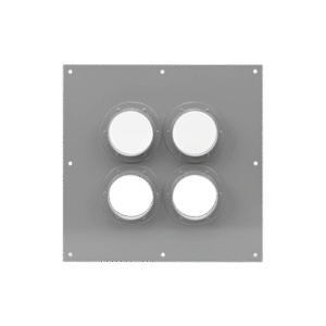 Placa Pasamuros Con Capacidad de 4 Botas de 4" Placa Pasamuros Con Capacidad de 4 Botas de 4"