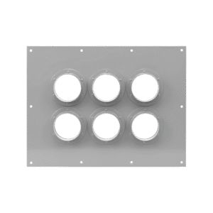 Placa Pasamuro Con Capacidad de 6 Botas de 4" Placa Pasamuro Con Capacidad de 6 Botas de 4"