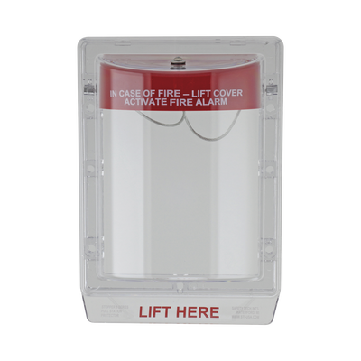 Cubierta Protectora de Policarbonato Serie Stopper II® , Con Bocina, Sin Espaciador, Montaje Empotrado, Etiqueta en Inglés Cubierta Protectora de Policarbonato Serie Stopper II® , Con Bocina, Sin Espaciador, Montaje Empotrado, Etiqueta en Inglés