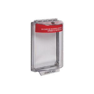 Cubierta Transparente Serie Universal Stopper®, Texto De Incendio En Español Cubierta Transparente Serie Universal Stopper®, Texto De Incendio En Español