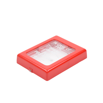 Protector Con Cristal, Rómpase En Caso De Incendio Para Estaciones De Jalón, Texto En Ingles