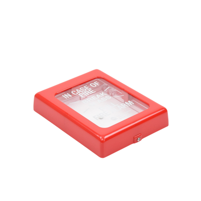 Protector Con Cristal, Rómpase En Caso De Incendio Para Estaciones De Jalón, Texto En Ingles