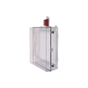 Gabinete Grande de Policarbonato Transparente Súper Resistente con Sirena/Estrobo y Cerradura con Llave Gabinete Grande de Policarbonato Transparente Súper Resistente con Sirena/Estrobo y Cerradura con Llave