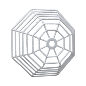 Rejilla de acero Web Stopper® para protección de detectores de humo de vandalismo y accidentes. Bajo perfil, montaje empotrado. Rejilla de acero Web Stopper® para protección de detectores de humo de vandalismo y accidentes. Bajo perfil, montaje empotrado.