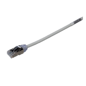 Patch Cord Cat6A, Diametro Reducido 28 AWG, Blindado S/FTP, CM/LS0H, 20 cm, Color Gris Patch Cord Cat6A, Diametro Reducido 28 AWG, Blindado S/FTP, CM/LS0H, 20 cm, Color Gris