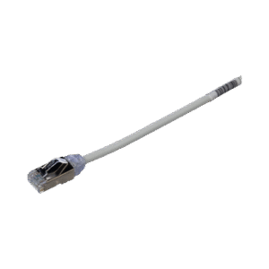 Patch Cord Cat6A, Diametro Reducido 28 AWG, Blindado S/FTP, CM/LS0H, 1 m, Color Gris Patch Cord Cat6A, Diametro Reducido 28 AWG, Blindado S/FTP, CM/LS0H, 1 m, Color Gris