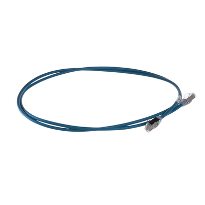 Patch Cord Cat6A, Diametro Reducido 28 AWG, Blindado S/FTP, CM/LS0H, 2m, Color Azul Patch Cord Cat6A, Diametro Reducido 28 AWG, Blindado S/FTP, CM/LS0H, 2m, Color Azul