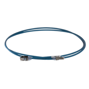 Patch Cord Cat6A, Diametro Reducido 28 AWG, Blindado S/FTP, CM/LS0H, 2m, Color Azul Patch Cord Cat6A, Diametro Reducido 28 AWG, Blindado S/FTP, CM/LS0H, 2m, Color Azul
