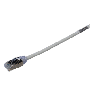 Patch Cord Cat6A, Diametro Reducido 28 AWG, Blindado S/FTP, CM/LS0H, 2 m, Color Gris Patch Cord Cat6A, Diametro Reducido 28 AWG, Blindado S/FTP, CM/LS0H, 2 m, Color Gris