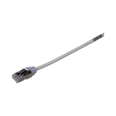 Patch Cord Cat6A, Diametro Reducido 28 AWG, Blindado S/FTP, CM/LS0H, 3 m, Color Gris Patch Cord Cat6A, Diametro Reducido 28 AWG, Blindado S/FTP, CM/LS0H, 3 m, Color Gris