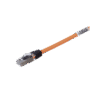 Patch Cord Cat6A, Blindado S/FTP, CM/LS0H, 7ft, Color Naranja