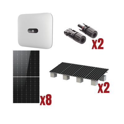 Kit Solar Interconexion / 4 kW 220Vca / Inversor HUAWEI/ Montaje Incluido