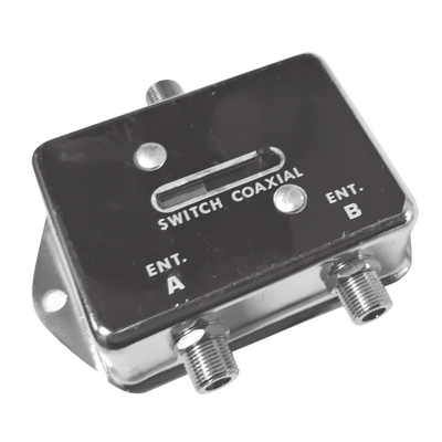 Deslizable Interruptor Coaxial A-B para CCTV, 75 Ohm, 2 Entradas/ 1 Salida, F Hembras.