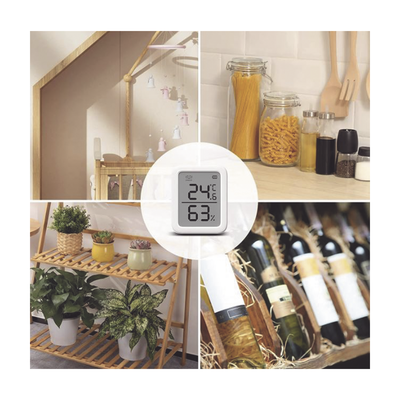 Medidor de temperatura y humedad Datos en pantalla / inalámbrico BLUETOOTH compatible con HUB SwitchBot Medidor de temperatura y humedad Datos en pantalla / inalámbrico BLUETOOTH compatible con HUB SwitchBot