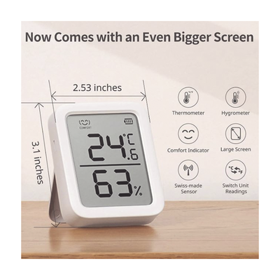 Medidor de temperatura y humedad Datos en pantalla / inalámbrico BLUETOOTH compatible con HUB SwitchBot Medidor de temperatura y humedad Datos en pantalla / inalámbrico BLUETOOTH compatible con HUB SwitchBot