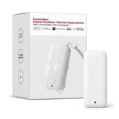Medidor de temperatura y humedad para uso exterior o interior Datos en pantalla / inalámbrico BLUETOOTH compatible con HUB SwitchBot